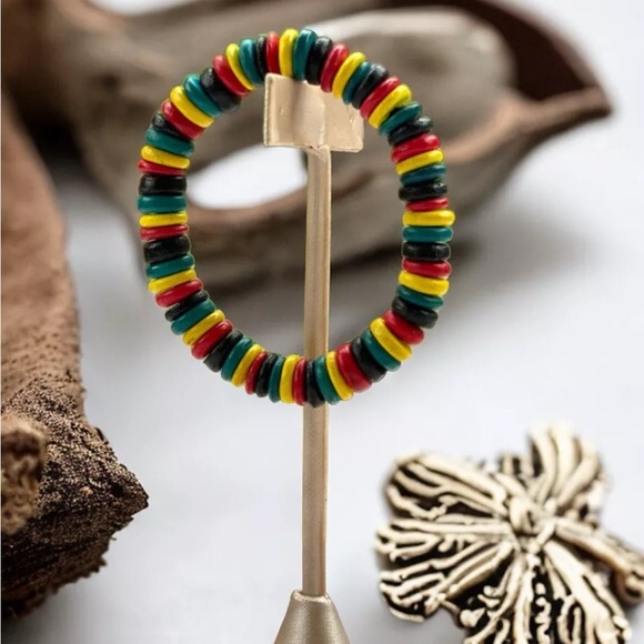 Hawaiian Maui Coconut She’ll Unisex Bracelet NWT Rasta Color - Picture 2 of 5